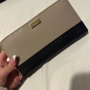 BWOT KADE SPADE Taupe and Black Clutch